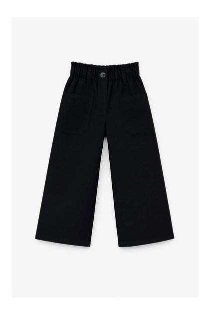 Black Wide-Legged Girls' Pants (2/7 Years)