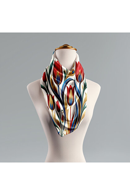 Şd Scarf Tulips Foulard