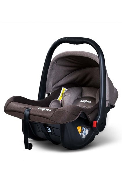 3 in 1 Baby Carry Cot for Newborn with Canopy, Adjustable Handle, 3 Point Safety Belt (Brown)