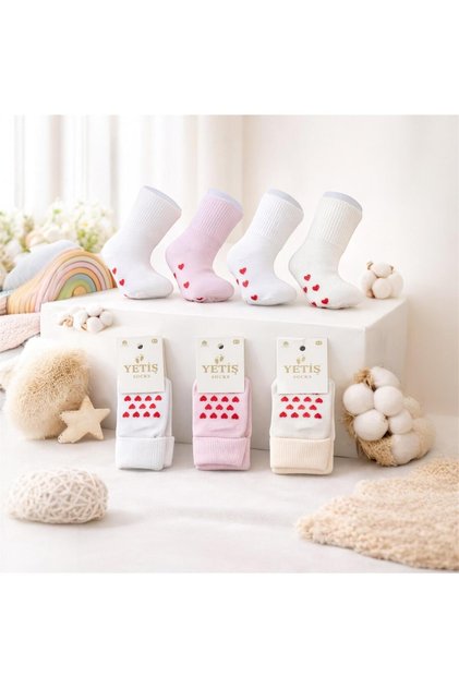 Non-Slip Sole, Abs Cotton Baby Socks Girls
