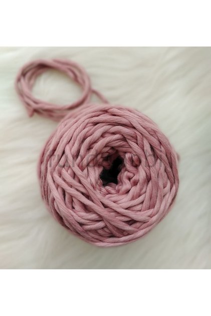 Scissorable Cotton Macrame Cord 3mm Dried Rose