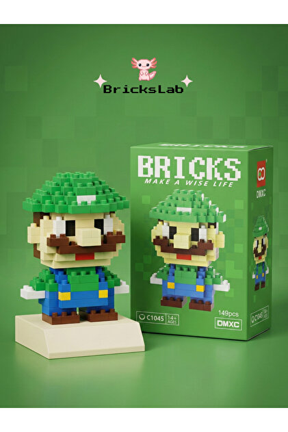 Brick Mini Bricks Super Mario Luigi 3D Puzzle Figürü - Fiyatı