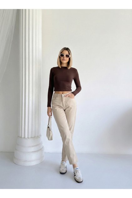 High Waist Linen Mom