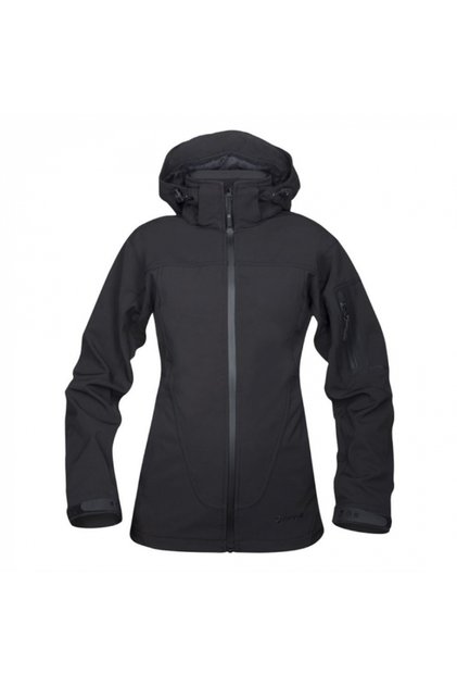 Jachetă softshell neagră pentru femei, culoarea negru, ANIMA