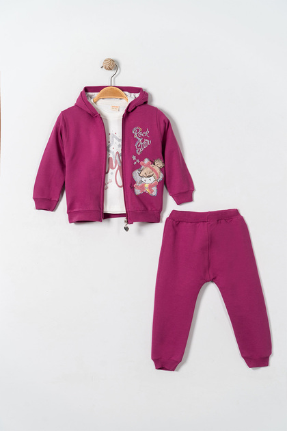 Rock Star Nkşli Baby Girl Seasonal 3-Piece Tkm