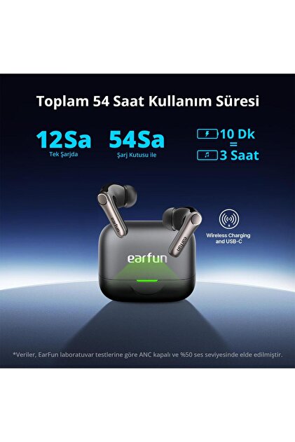 EARFUN Air Pro 4+ Bluetooth Kulakiçi Kulaklık - 54 Saat Çalma