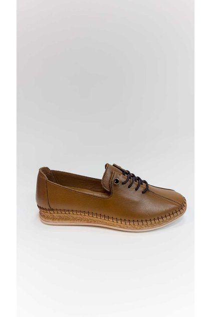 Women's Casual Shoes Genuine Leather Rubber Laced Poly Sole Orthopedic Comfortable