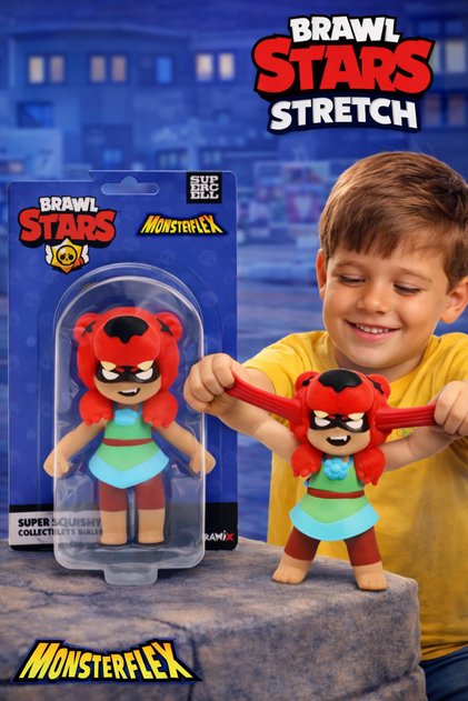 Nita I Brawl Stars Monsterflex Stretch Oyuncak Figür – Esnek Çek Bırak