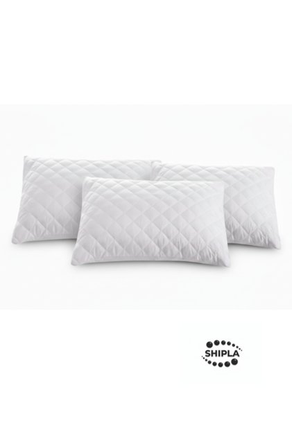 3 Pieces 50X70 cm Quilted Patterned Zippered Interlining Pillow Protector Mattress Cover