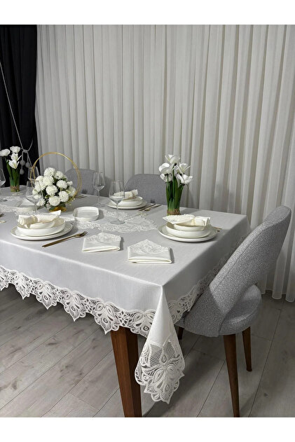 12-Person Tablecloth Set, 12-Person Table Set, 26 Pieces, 160x220 cm