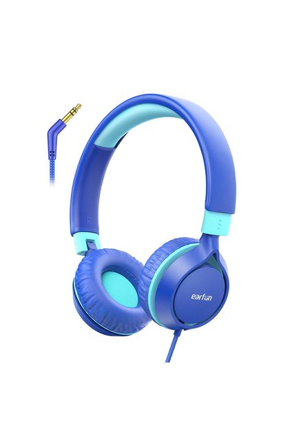 S1 Over-Ear Kids Headphones - Adjustable Headband - Portable Blue-S1