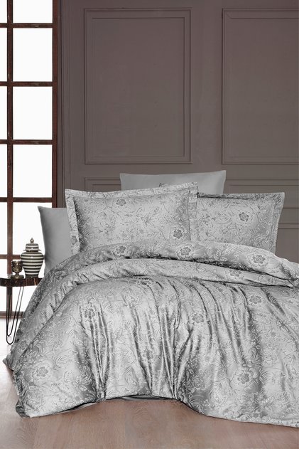 Advina 100% Cotton Satin 200 Tc (80 Thread Count) Double Size Duvet Cover Set