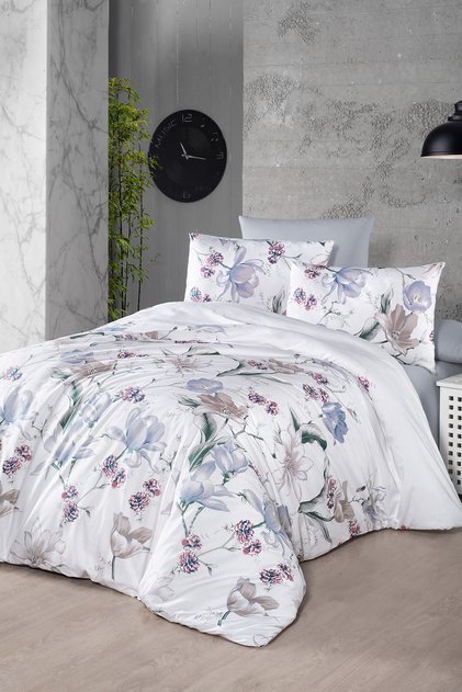 Layla 100% Cotton 150 Tc (56 Thread) Ranforce Double Duvet Cover Set
