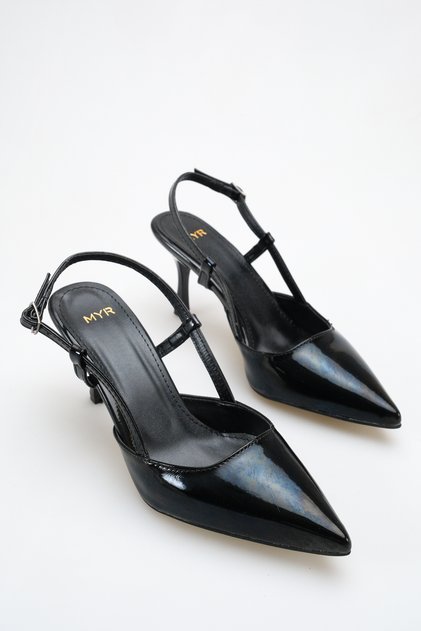 Women's Heeled Shoes Black Patent Leather