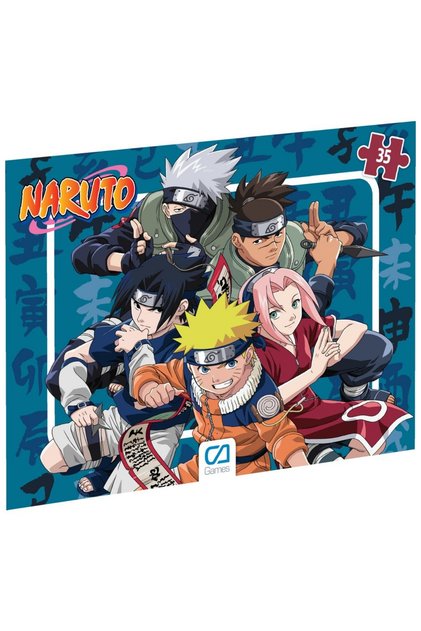 Naruto Licensed 35 Piece Framed 34X24Cm Children's Puzzle Jigsaw Series - Blue