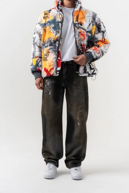 Noir Washed Jean Baggy Pants