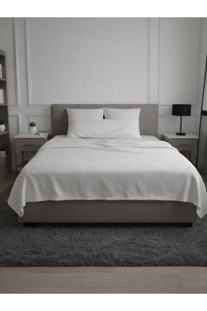 Single White Checkerboard Patterned Pique Checkered Hotel Pique 160X230