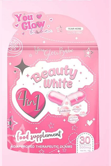 You Glow babe Beauty White 4 In 1 With Glutathione Hydrolyzed Collagen  Vitamin, Food Supplement 30 C- Trendyol