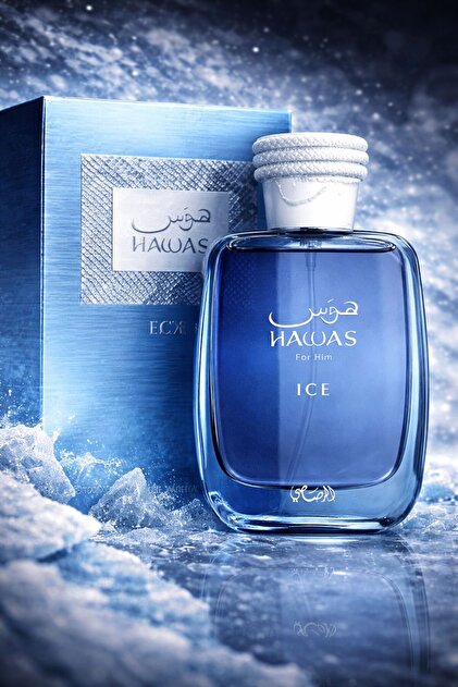 r*i様 Rasasi Hawas Ice Eau de Parfum 100m Rasasi Hawas Ice ve Hawas Elixir Edp 100 ml Unisex Parfüm 2'si Bir