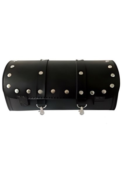 Motosiklet Deri Sosis Çanta Siyah Choper Model Cruiser Motorcu Çantası
