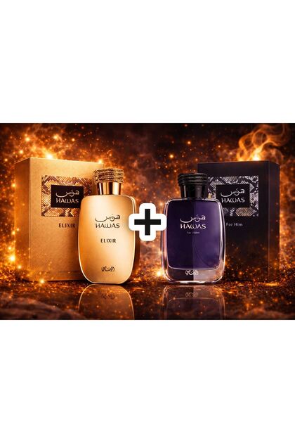 Rasasi Hawas Elixir ve Hawas for him 100 ml Parfüm 2'si Bir Arada