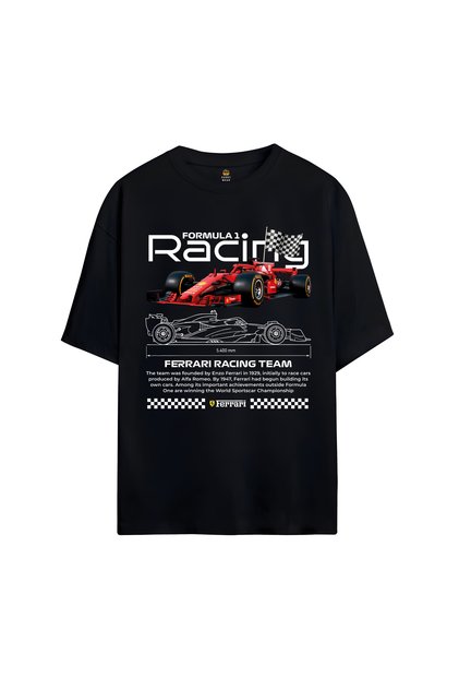 Ferrari Scuderia F1 Printed Oversized T-Shirt