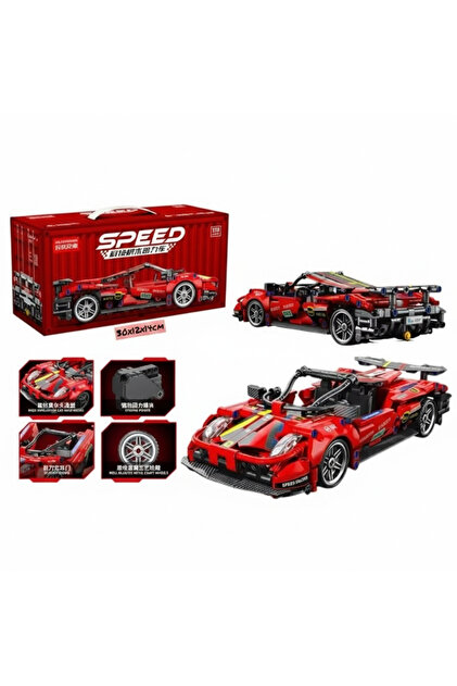 TRUST STORE Speed Racing Pro Kırmızı Yarış Arabası Yapım Seti 513