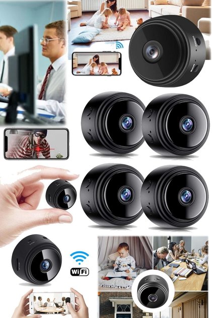 4 Adet 1080p Uzaktan Takip Edilebilir Mini Wifi Kamera Işyeri Ev Ofis Sekreter Izleme Video Kamera