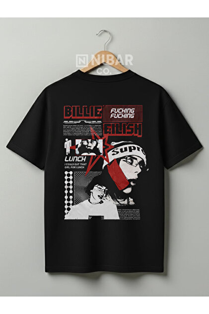 Billie Eilish game Tシャツ　L Grafftee Clothing Billie Eilish Tasarımlı %100 Pamuklu Unisex