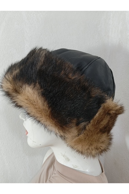 Unisex Toscana Long Wolf Color Furry Inside Sheep Fur Börk, Hat, Beanie, Forester