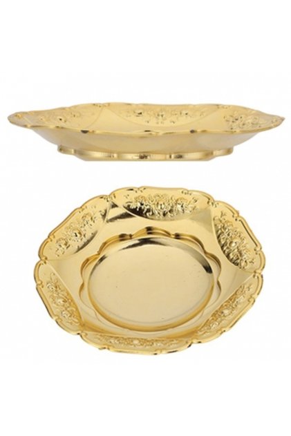 Marturie tavita aurie rotunda din plastic, marturie 10cm