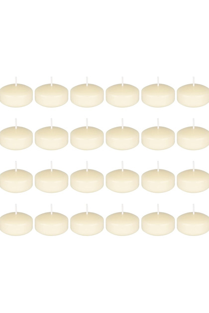 Floating Candles – Paraffin Wax – Small Pack of 24 4.2×3.5 cm, ivory