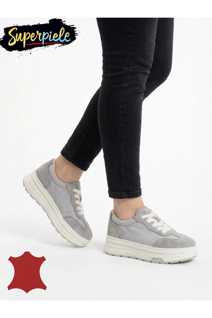 Pantofi casual dama piele naturala intoarsa ,cu talpa groasă Inchidere siret