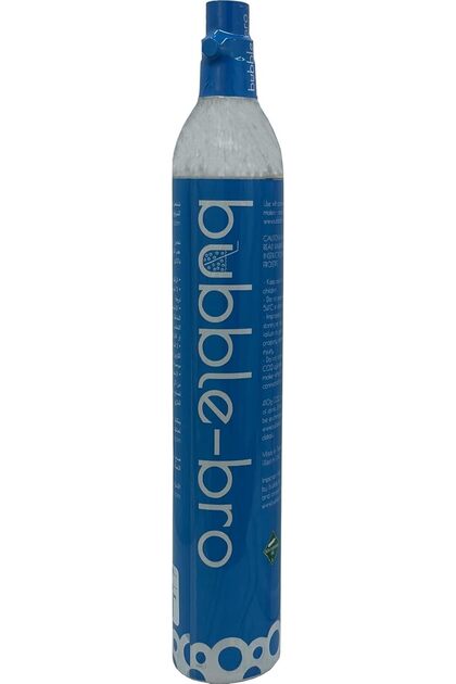 bubblebro 60L CO2 Cylinder 410g Food-Grade CO2 - Compatible with Drinkmate & Standard EU/US Soda Mak