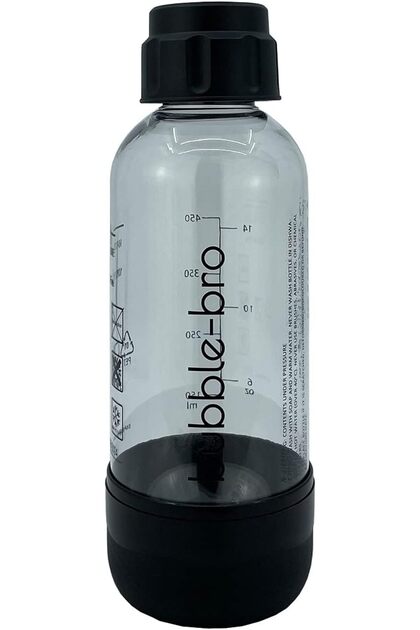 bubblebro 500ML BPA-Free Bottle - for use with bubblebro Origin Sparkling Water Maker (Black)