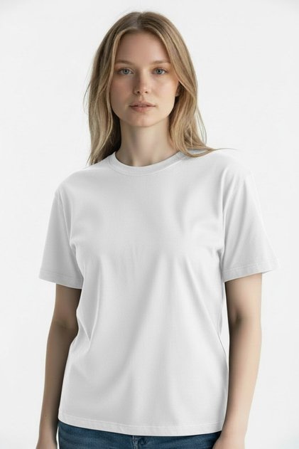Combed Cotton T-Shirt Short Sleeve Crew Neck