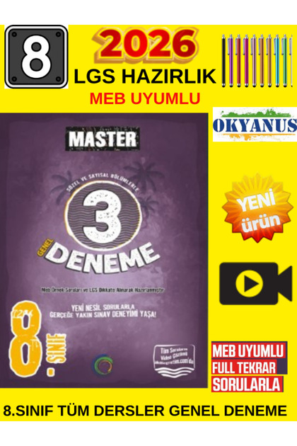 Mozaik Yayınları 8.Sınıf 2026 LGS 10 Deneme Paketi: Okyanus Master