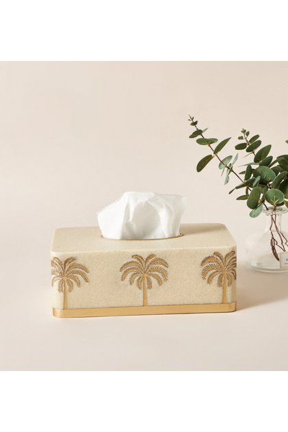 Palm Tree Embossed Tissue Holder