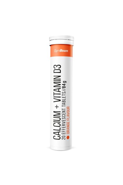 Calciu efervescent + Vitamina D3, 20 comprimate, portocaliu