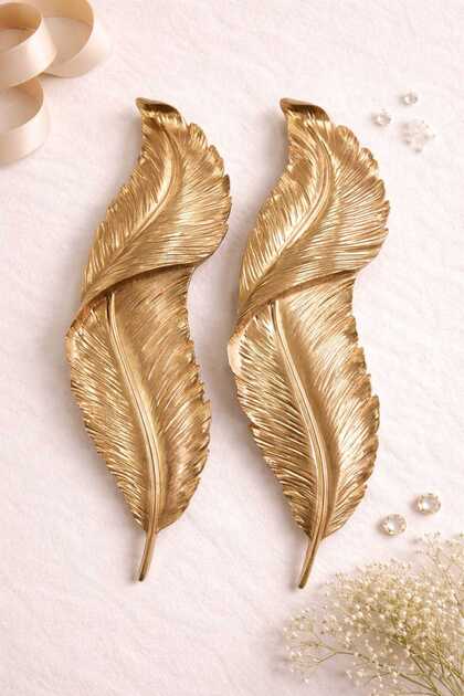 TÜY TASARIM GOLD - DUVAR APLİK DEKOR BİBLO - 2Lİ