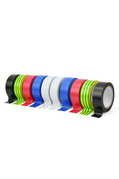 SET 10 BENZI IZOLATOARE COLORATE, 19MM X 0.13MM X 10M,
