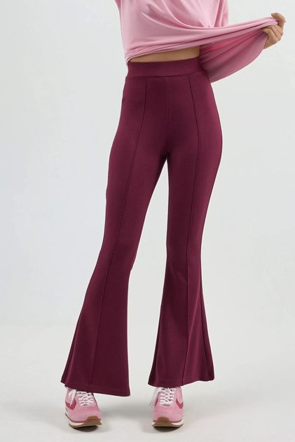 Modal Textured Flared Pants