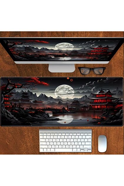 sgeteknoloji SGE TEKNOLOJİ 70X30 CM KIRMIZI JAPON MANZARA