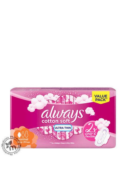 Cotton Soft Ultra Thin Normal Pads with Wings (Value Pack)