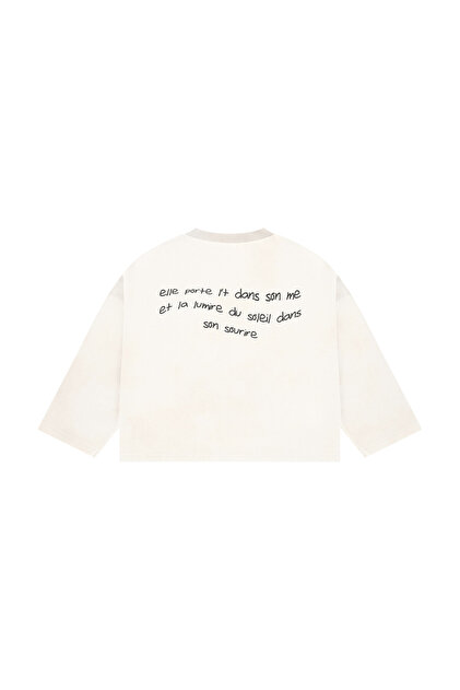 Soleil Interieur Baskılı Uzun Kollu Basic T-Shirt