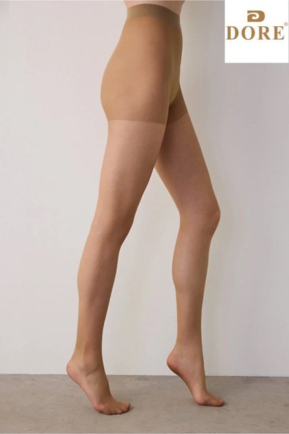 Women's Bronze Color 15 Den Large Size Thin Pantyhose