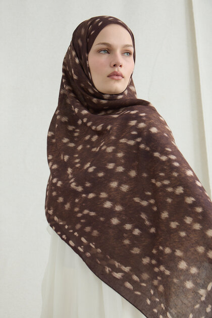 cs camellia scarf Bambi Kraş Şal - Kahve - Fiyatı, Yorumları