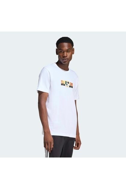 トップス 700FILL Embroidered Small Payment Logo T adidas Memories of Sport Stamps Graphic Men's White T-Shirt