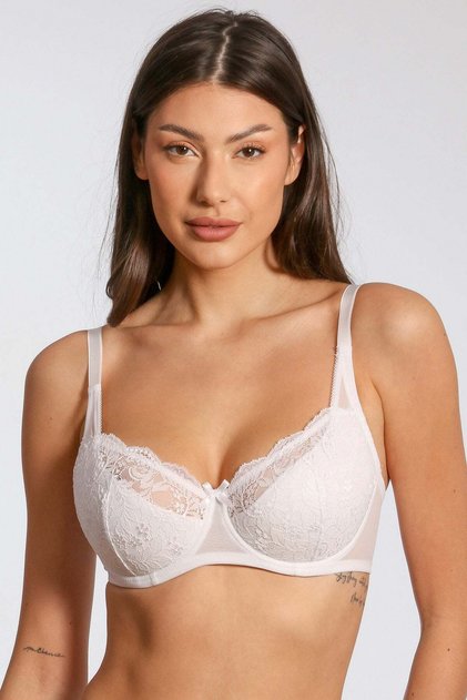 Sutien clasic cu dantela Olga R1448 alb
