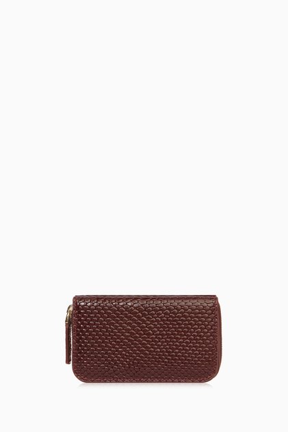 Çıtçıtlı Mini Deri Cüzdan - Bordo